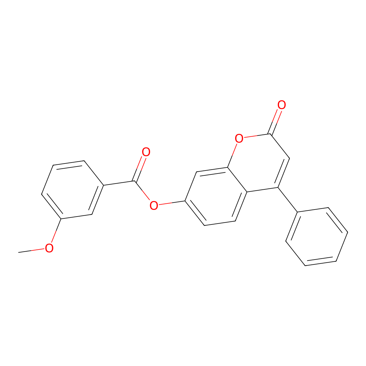 2-oxo-4-phenyl-2H-chromen-7-yl 3-methoxybenzoate molecular structure, CAS 670245-17-7