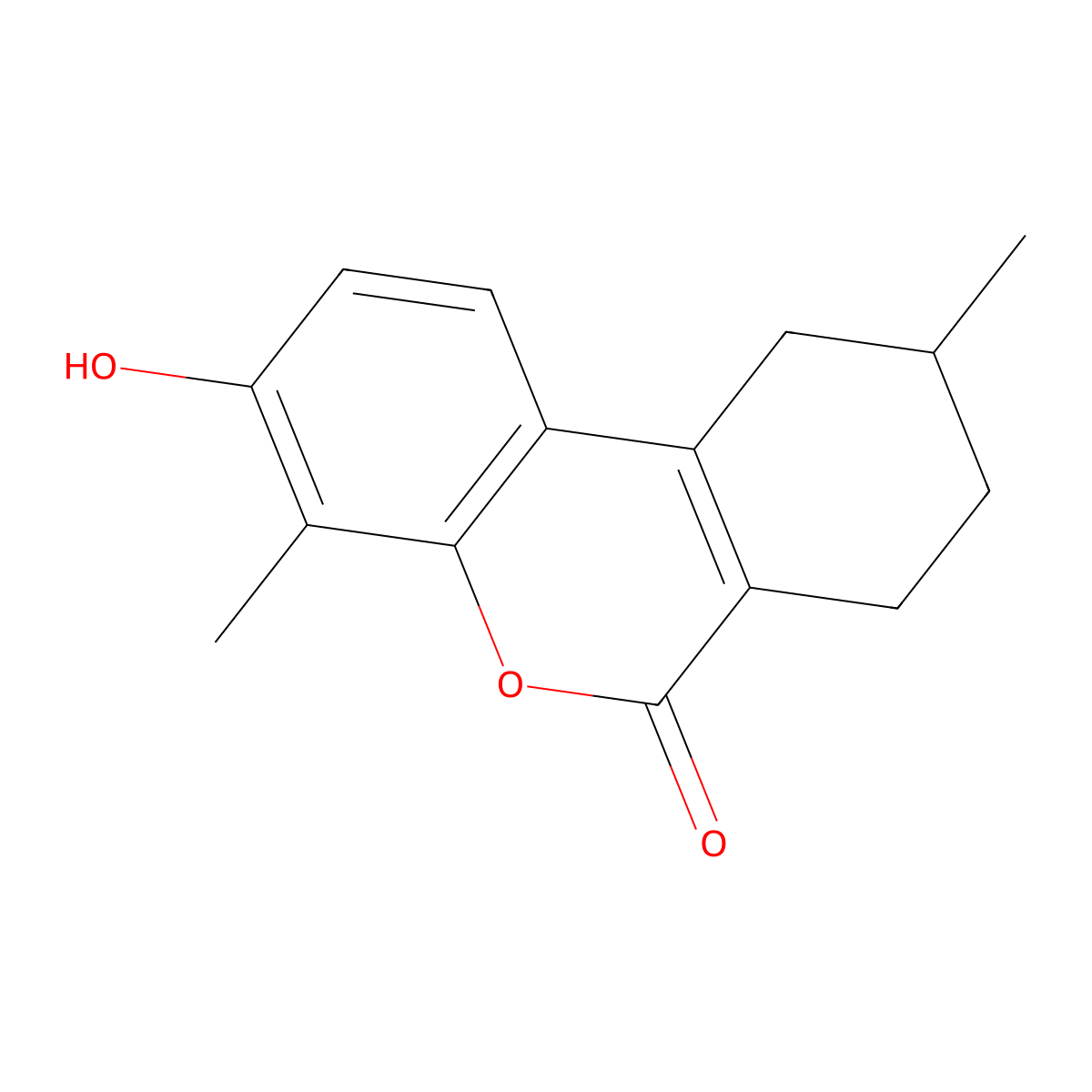 3-hydroxy-4,9-dimethyl-7,8,9,10-tetrahydro-6H-benzo[c]chromen-6-one molecular structure, CAS 670245-24-6