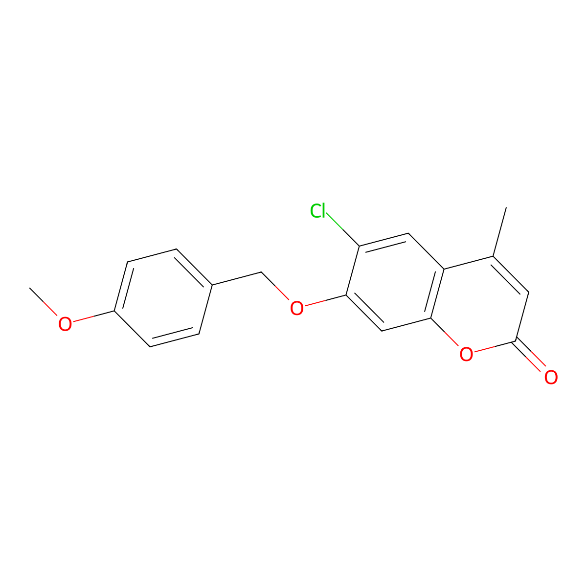 6-chloro-7-[(4-methoxybenzyl)oxy]-4-methyl-2H-chromen-2-one molecular structure, CAS 670245-25-7