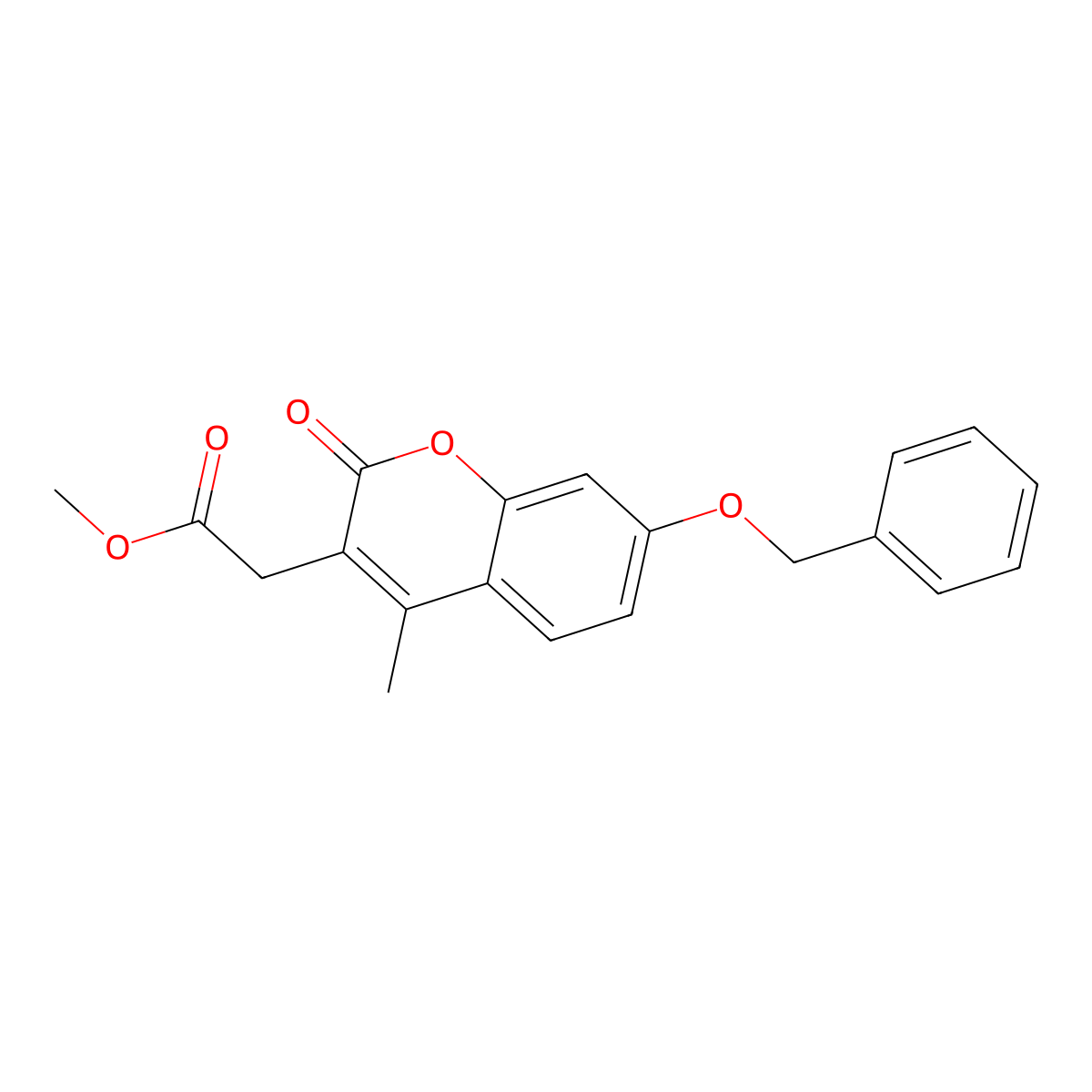 methyl [7-(benzyloxy)-4-methyl-2-oxo-2H-chromen-3-yl]acetate molecular structure, CAS 670245-31-5