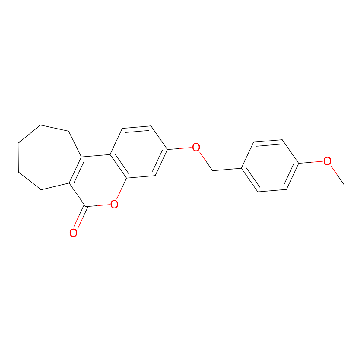 3-[(4-methoxybenzyl)oxy]-8,9,10,11-tetrahydrocyclohepta[c]chromen-6(7H)-one molecular structure, CAS 670245-40-6