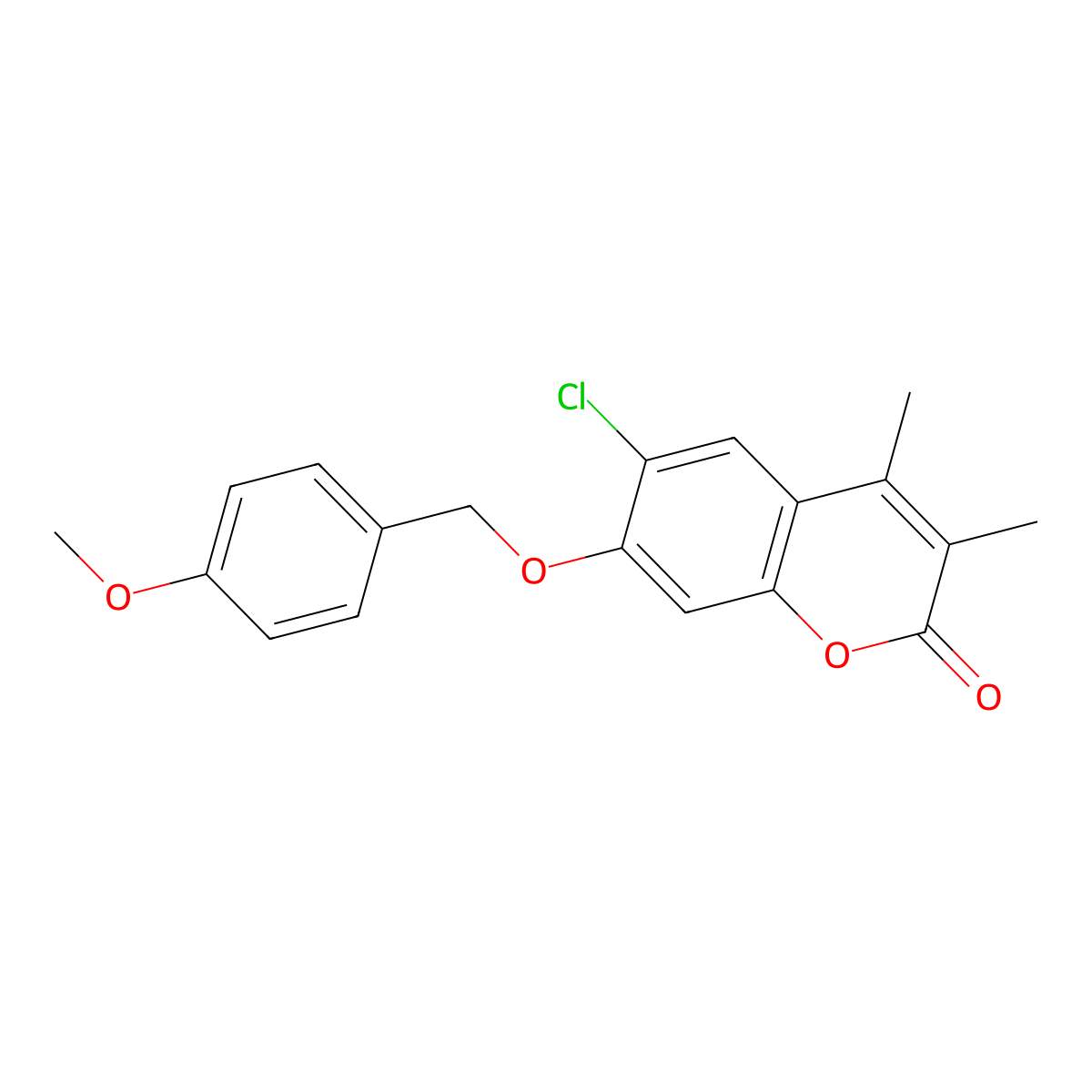 6-chloro-7-[(4-methoxybenzyl)oxy]-3,4-dimethyl-2H-chromen-2-one molecular structure, CAS 670245-41-7