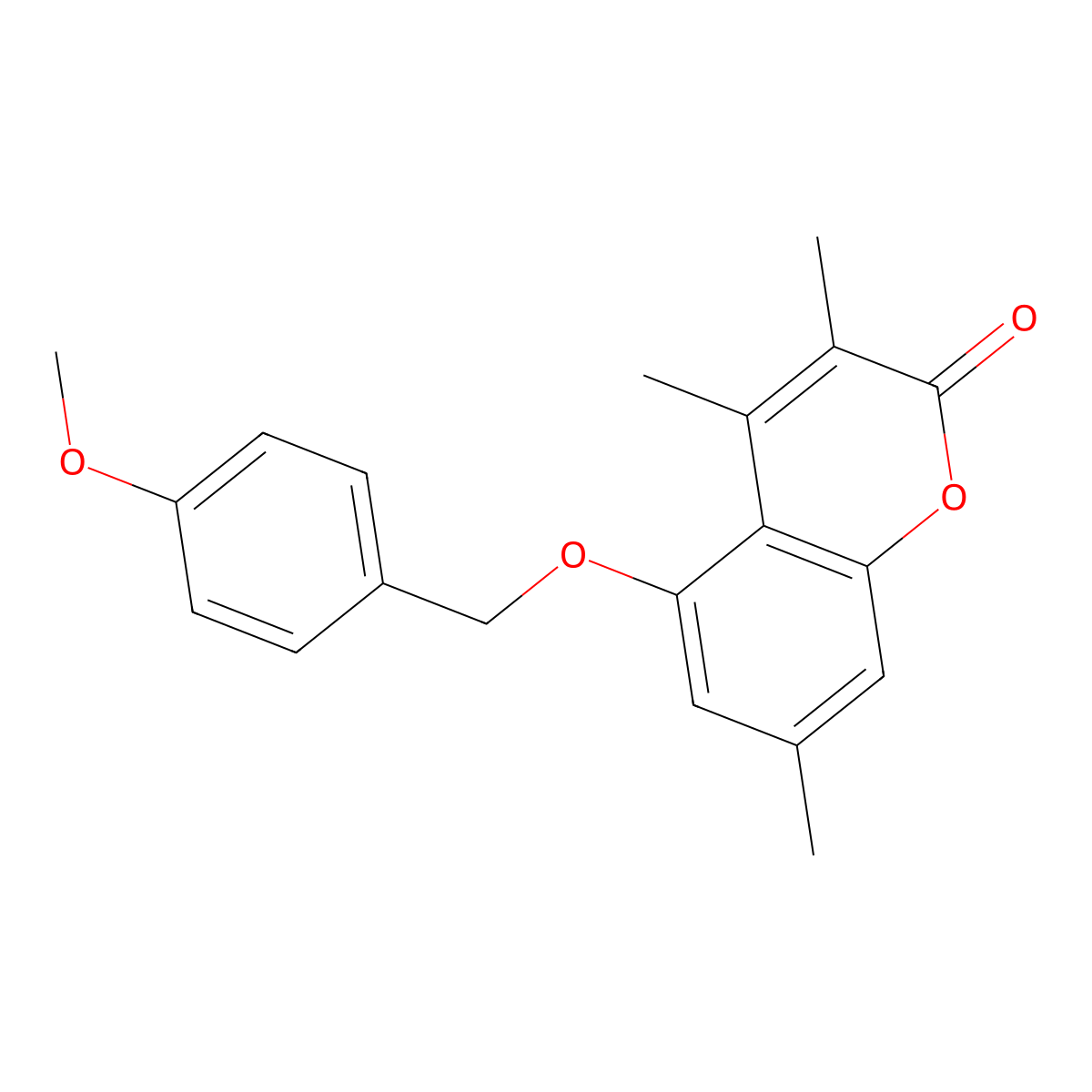 5-[(4-methoxybenzyl)oxy]-3,4,7-trimethyl-2H-chromen-2-one molecular structure, CAS 670245-42-8