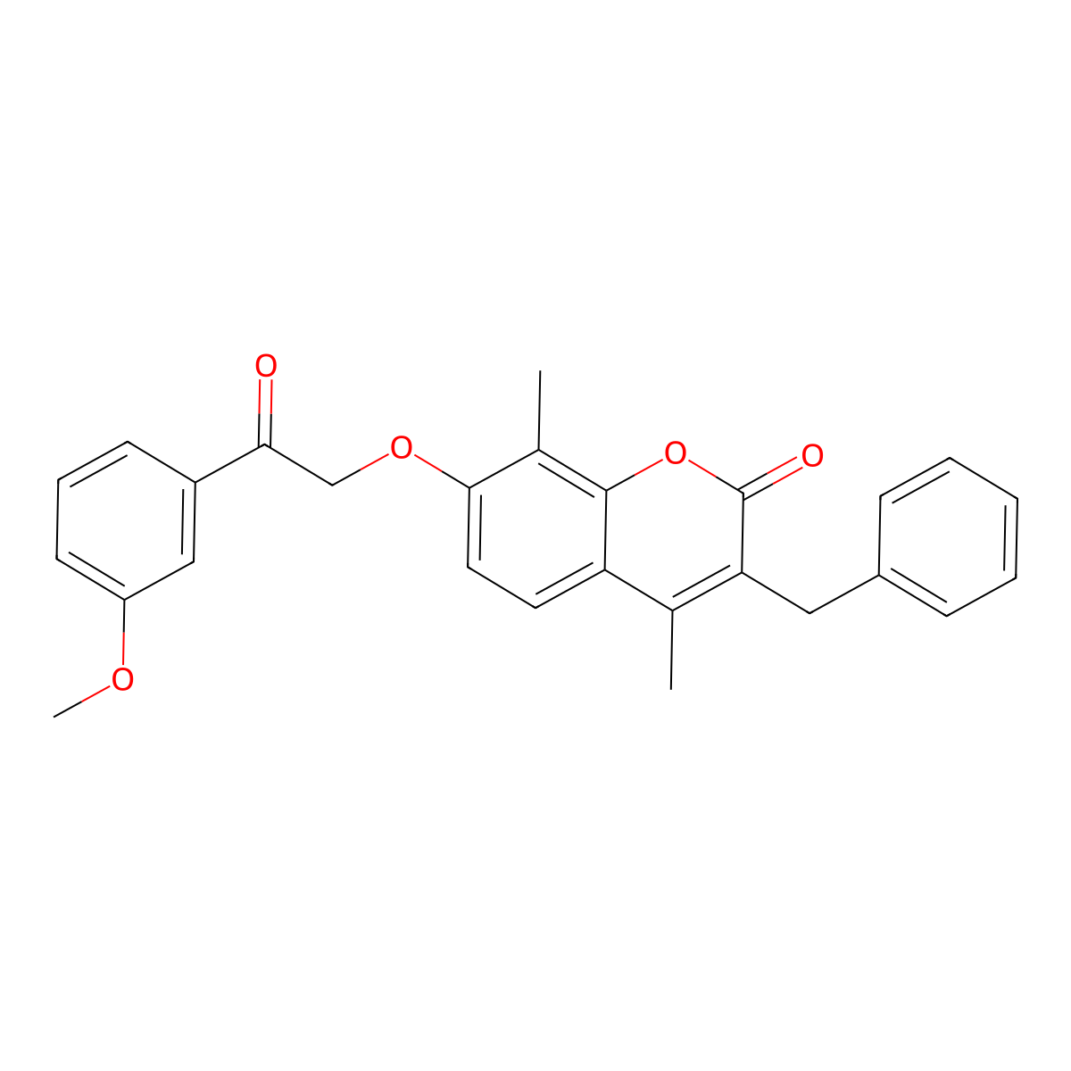 3-benzyl-7-[2-(3-methoxyphenyl)-2-oxoethoxy]-4,8-dimethyl-2H-chromen-2-one molecular structure, CAS 670245-74-6