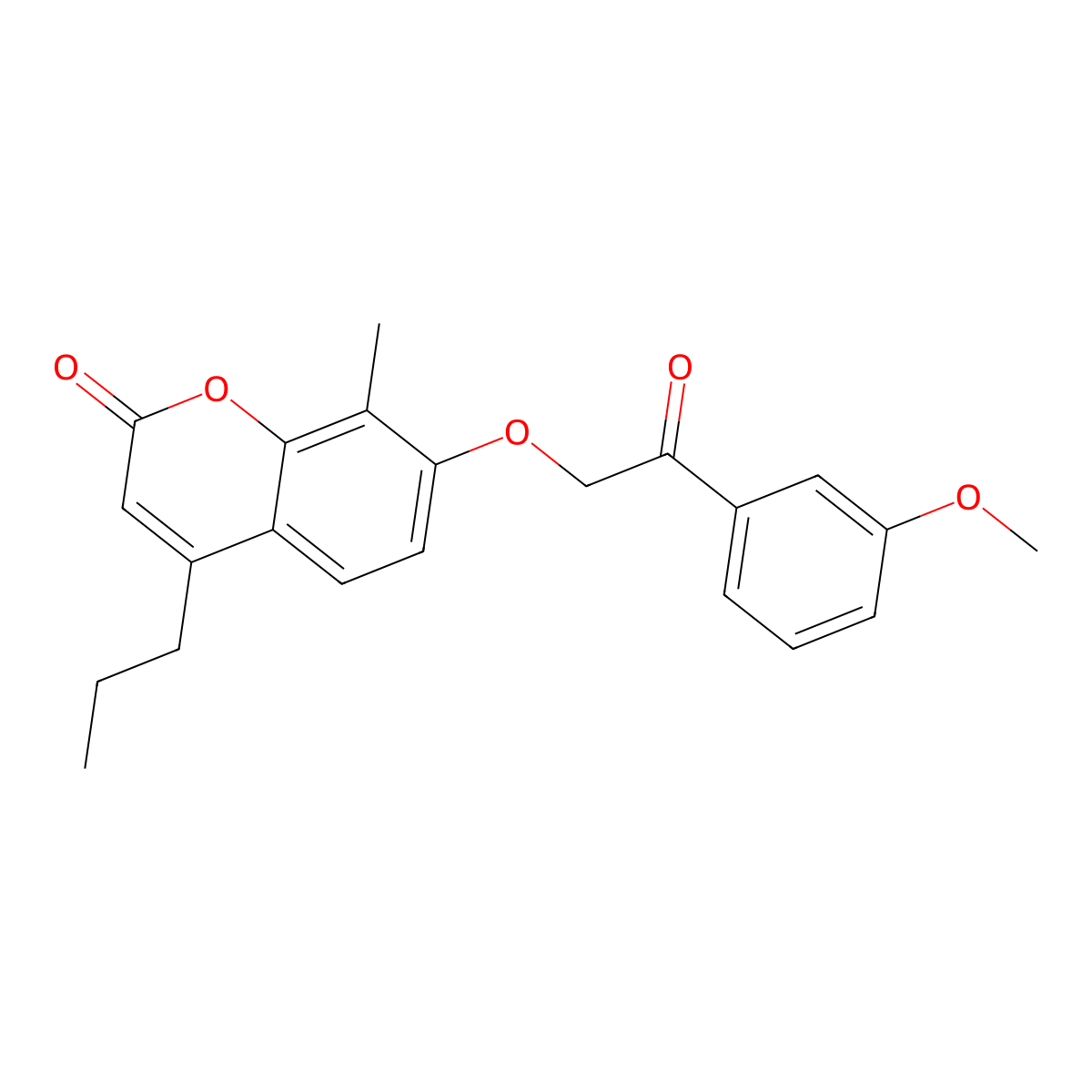 7-[2-(3-methoxyphenyl)-2-oxoethoxy]-8-methyl-4-propyl-2H-chromen-2-one molecular structure, CAS 670245-79-1