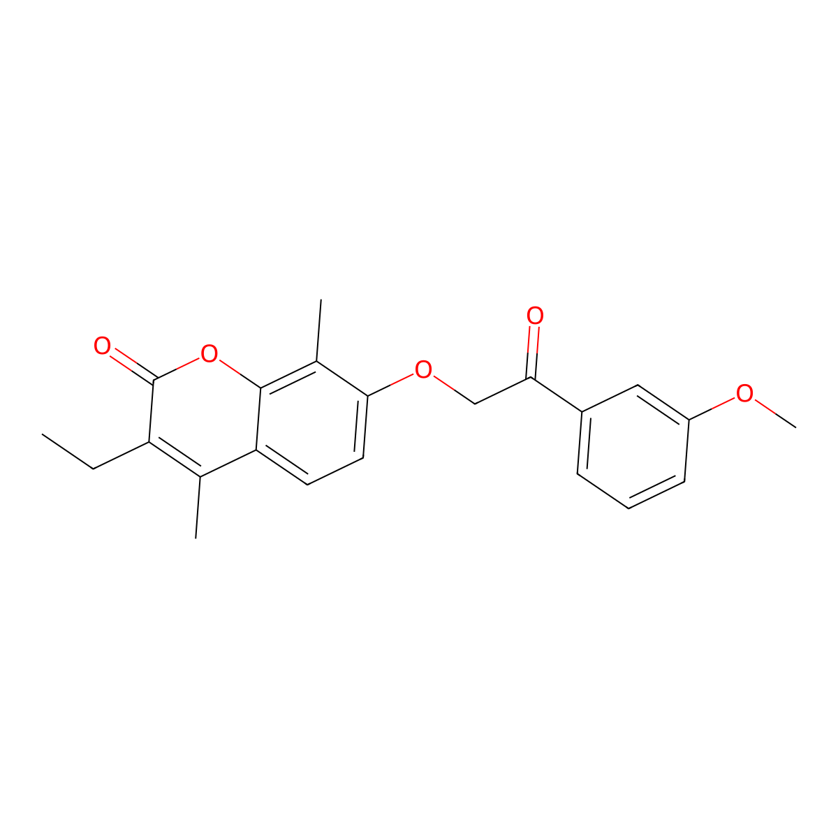 3-ethyl-7-[2-(3-methoxyphenyl)-2-oxoethoxy]-4,8-dimethyl-2H-chromen-2-one molecular structure, CAS 670245-85-9