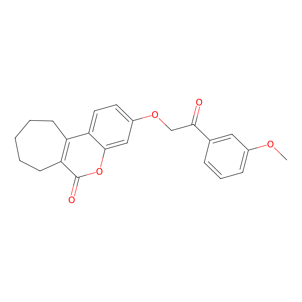 3-[2-(3-methoxyphenyl)-2-oxoethoxy]-8,9,10,11-tetrahydrocyclohepta[c]chromen-6(7H)-one molecular structure, CAS 670245-86-0