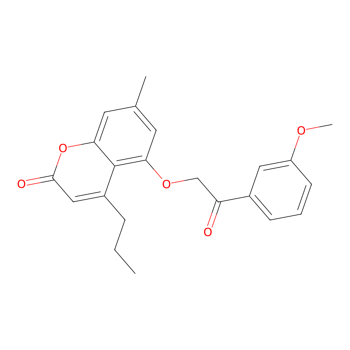 5-[2-(3-methoxyphenyl)-2-oxoethoxy]-7-methyl-4-propyl-2H-chromen-2-one molecular structure, CAS 670245-88-2