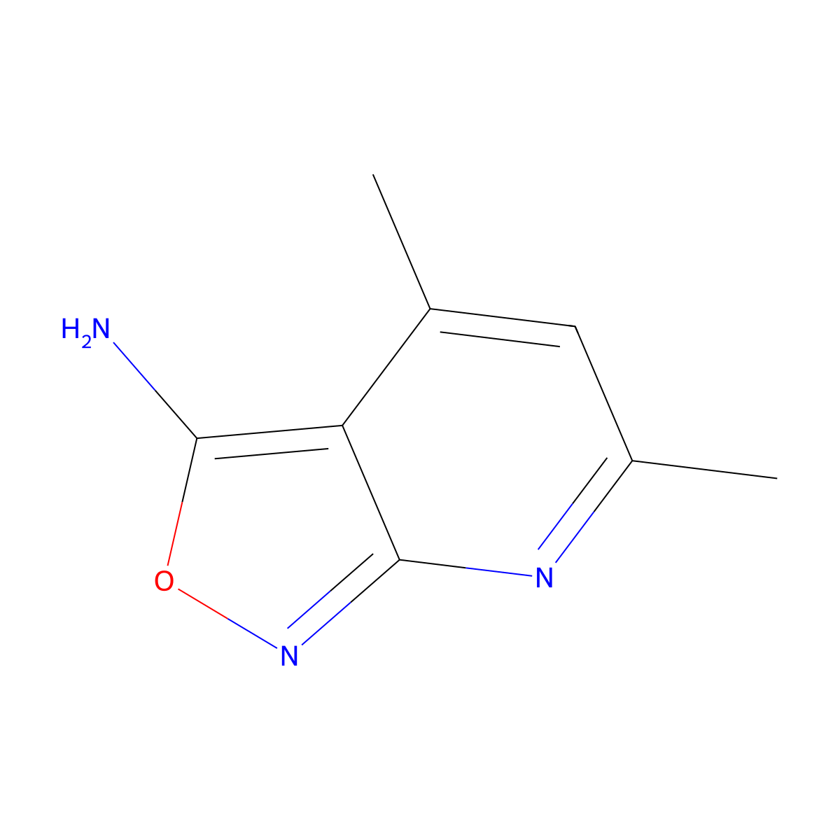 4,6-Dimethylisoxazolo[3,4-b]pyridin-3-amine molecular structure, CAS 670246-33-0