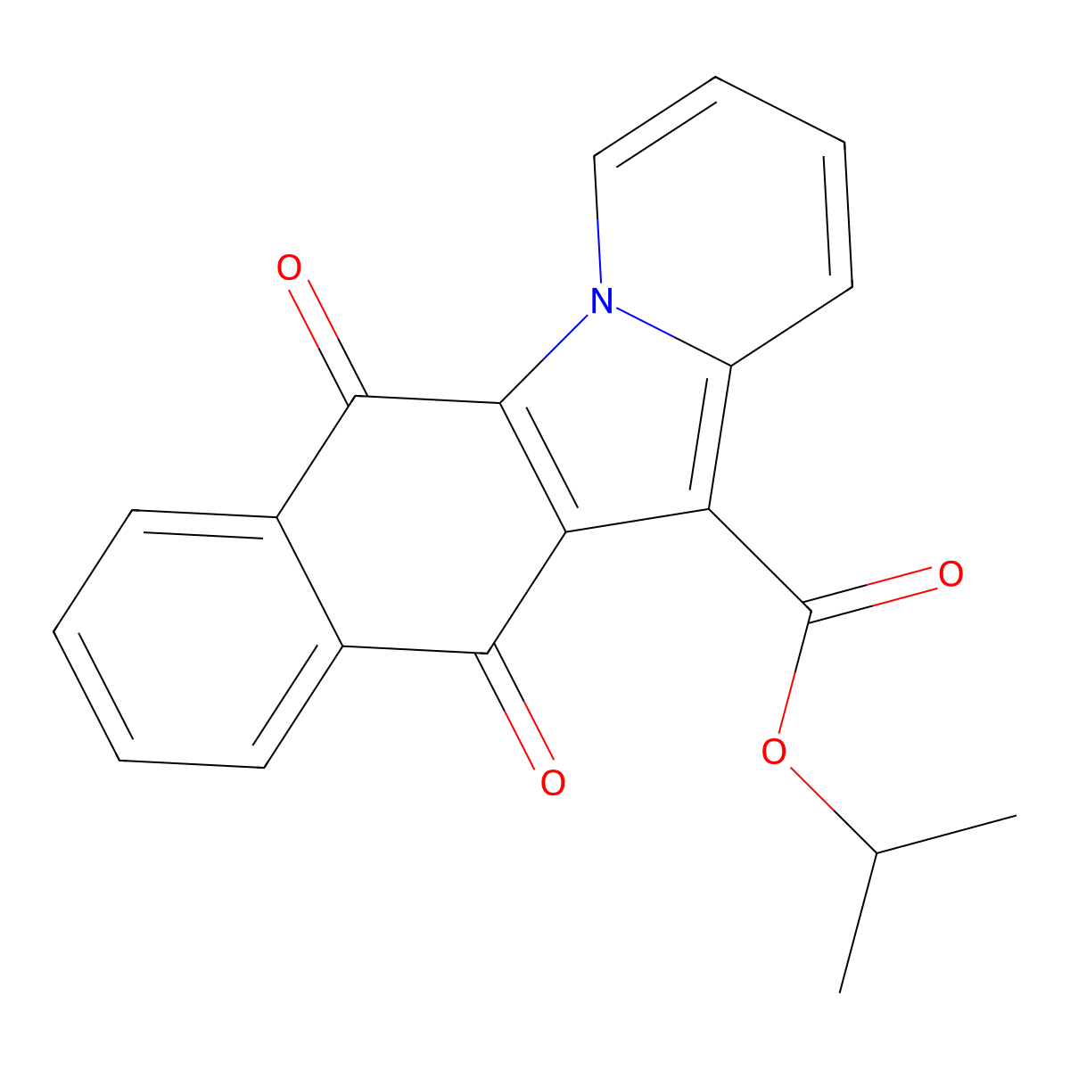 Propan-2-yl 6,11-dioxonaphtho[2,3-b]indolizine-12-carboxylate molecular structure, CAS 670247-36-6