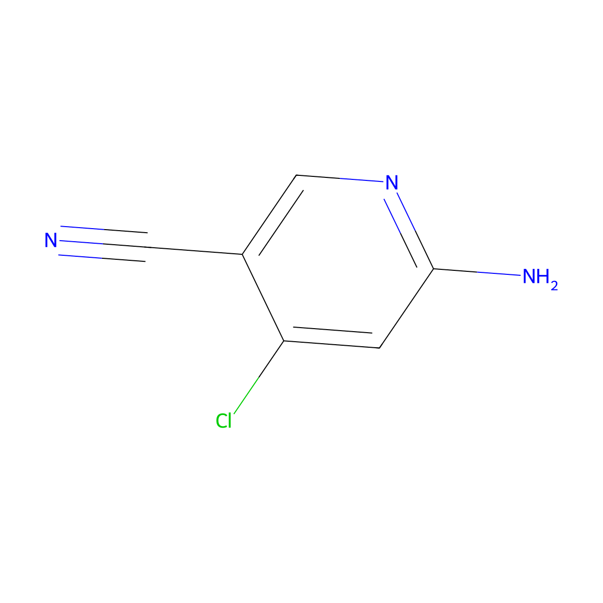 6-Amino-4-chloro-3-pyridinecarbonitrile molecular structure, CAS 670253-38-0