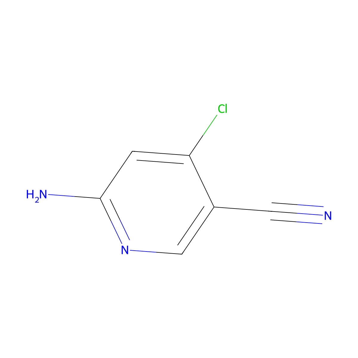 6-Amino-4-chloro-3-pyridinecarbonitrile molecular structure, CAS 670253-38-0