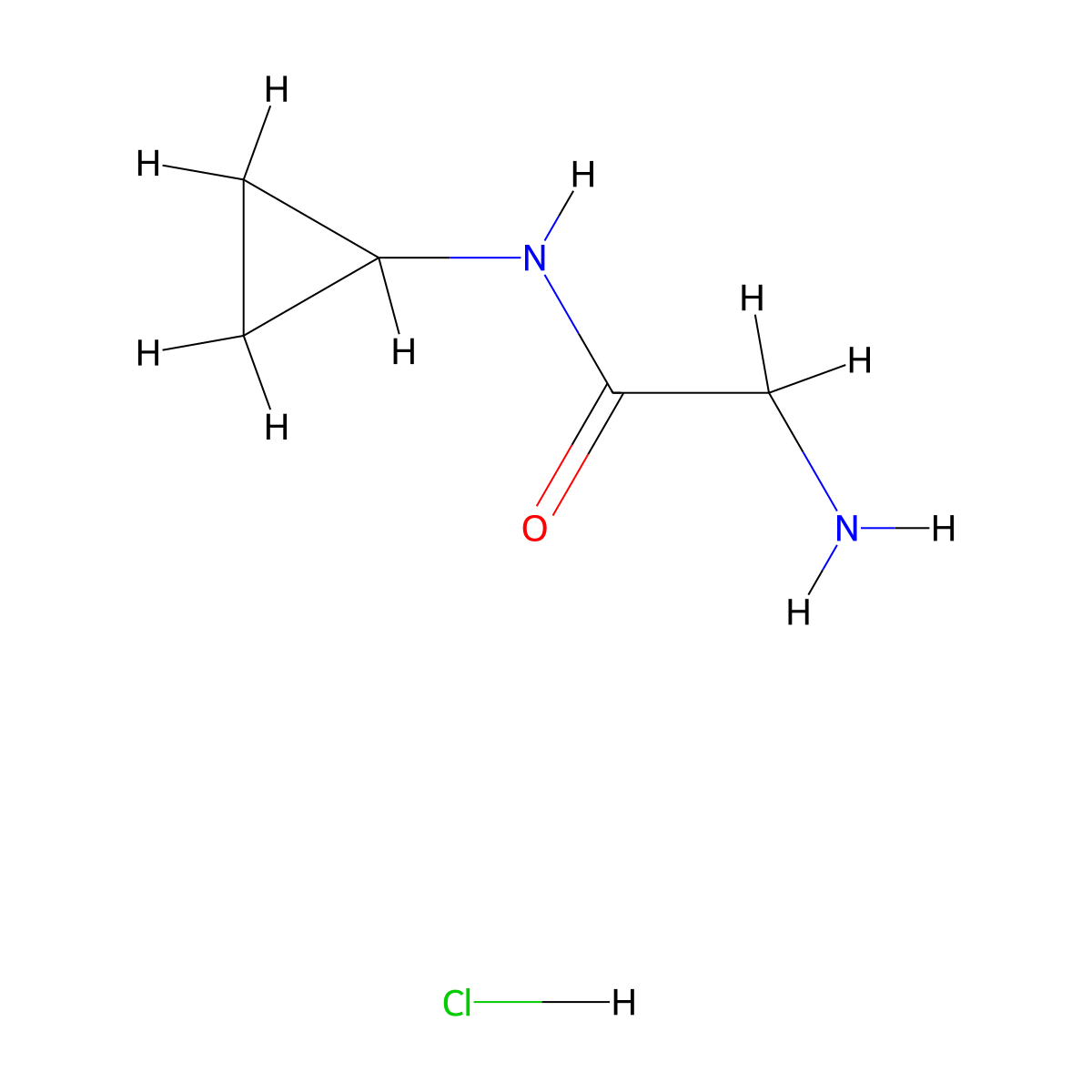 N1-Cyclopropylglycinamide hydrochloride molecular structure, CAS 670253-51-7