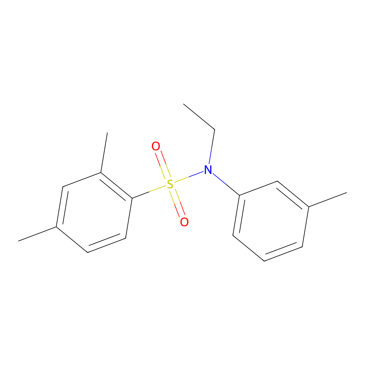N-ethyl-2,4-dimethyl-N-(3-methylphenyl)benzenesulfonamide molecular structure, CAS 670255-30-8