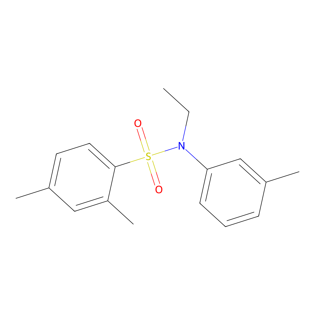 N-ethyl-2,4-dimethyl-N-(3-methylphenyl)benzenesulfonamide molecular structure, CAS 670255-30-8
