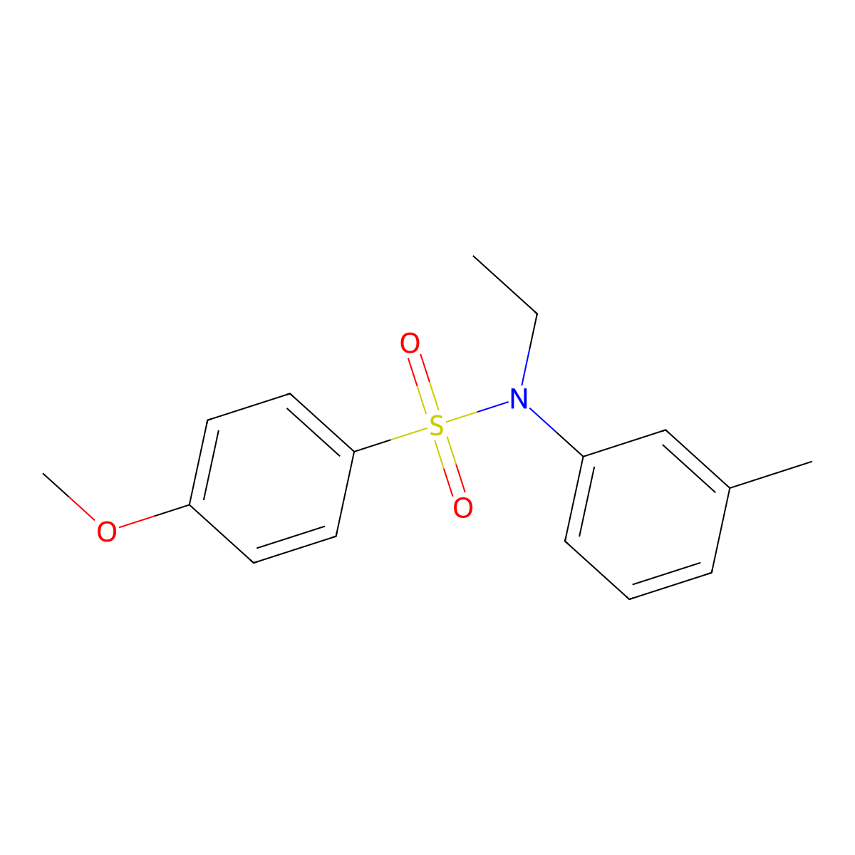 N-ethyl-4-methoxy-N-(3-methylphenyl)benzenesulfonamide molecular structure, CAS 670255-36-4