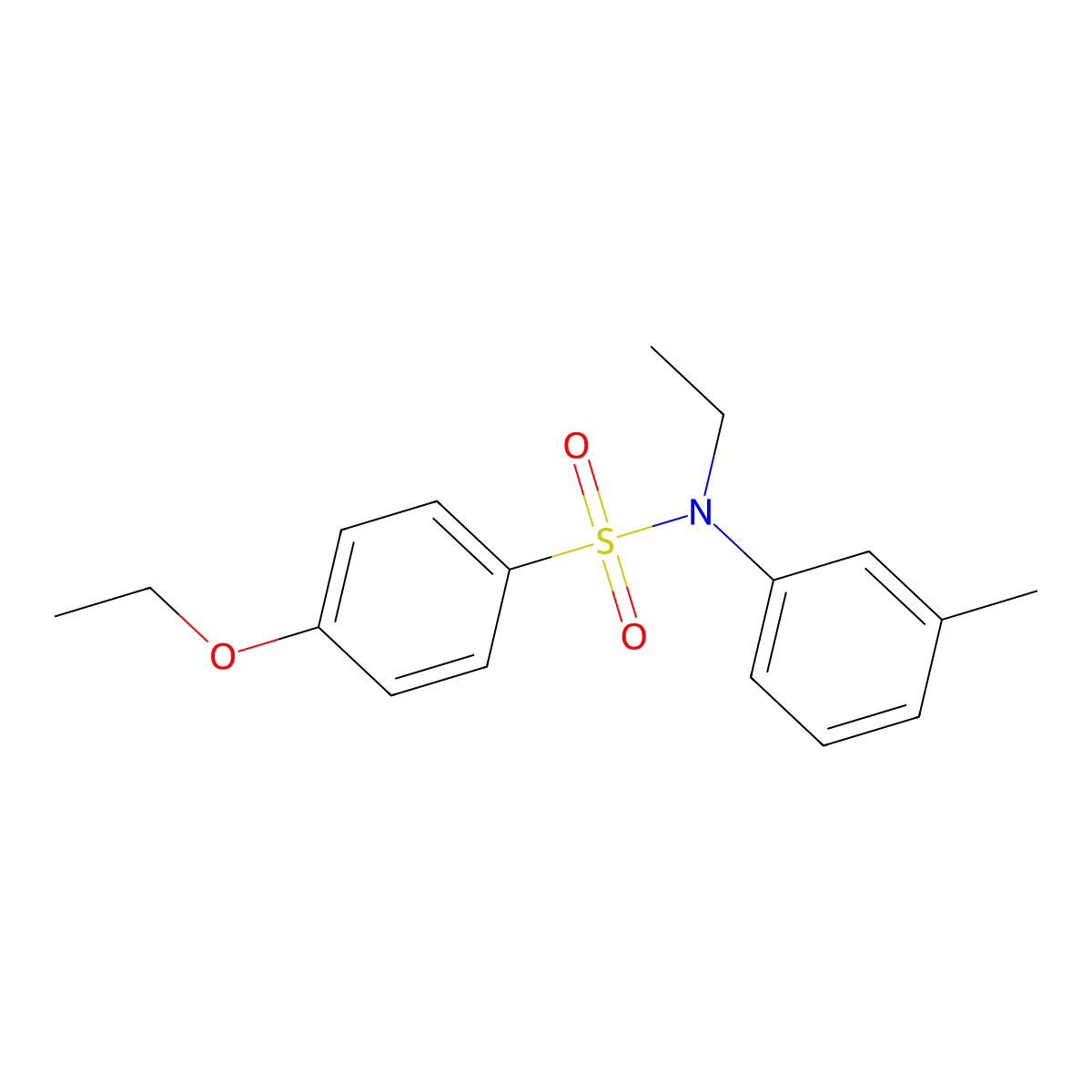 4-ethoxy-N-ethyl-N-(3-methylphenyl)benzenesulfonamide molecular structure, CAS 670255-37-5
