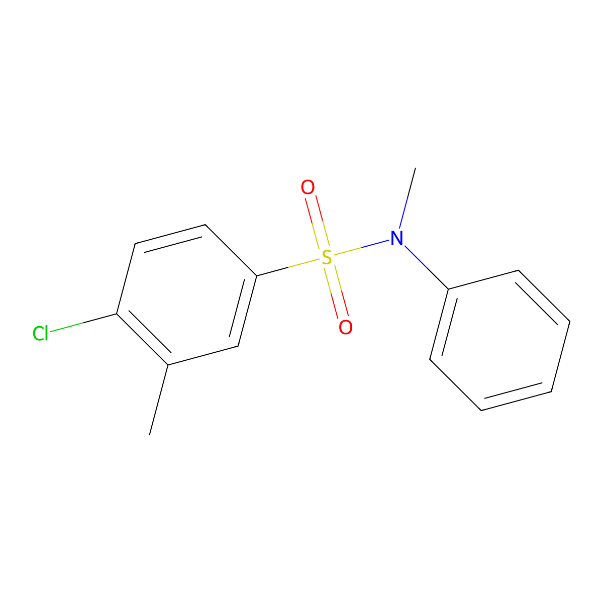 4-chloro-N,3-dimethyl-N-phenylbenzenesulfonamide molecular structure, CAS 670255-44-4