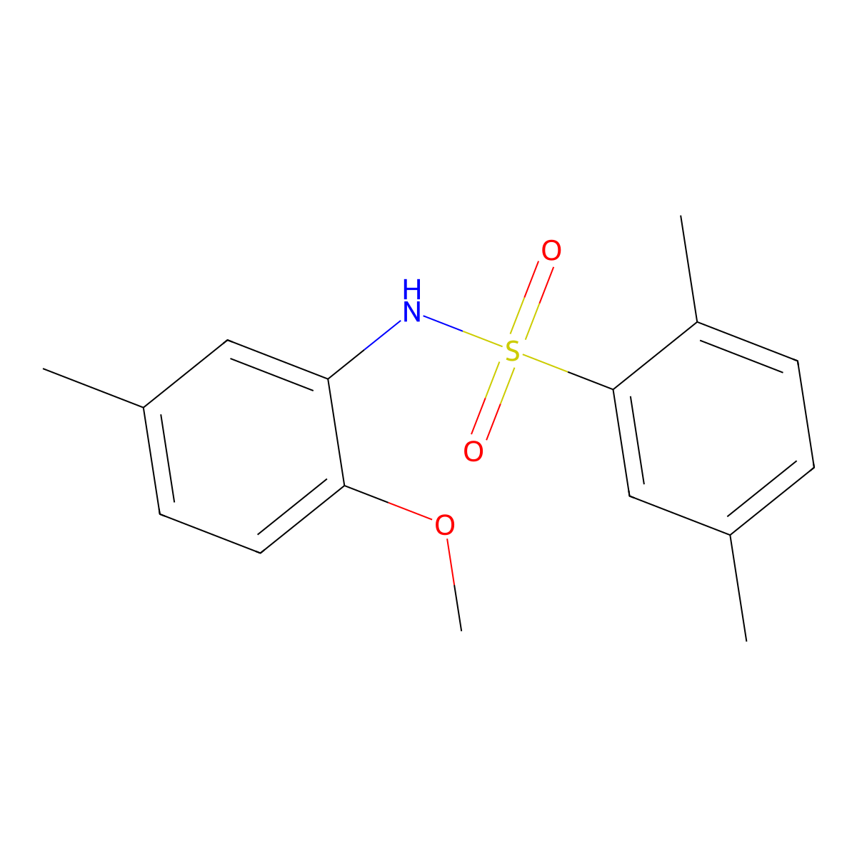 N-(2-methoxy-5-methylphenyl)-2,5-dimethylbenzenesulfonamide molecular structure, CAS 670255-47-7