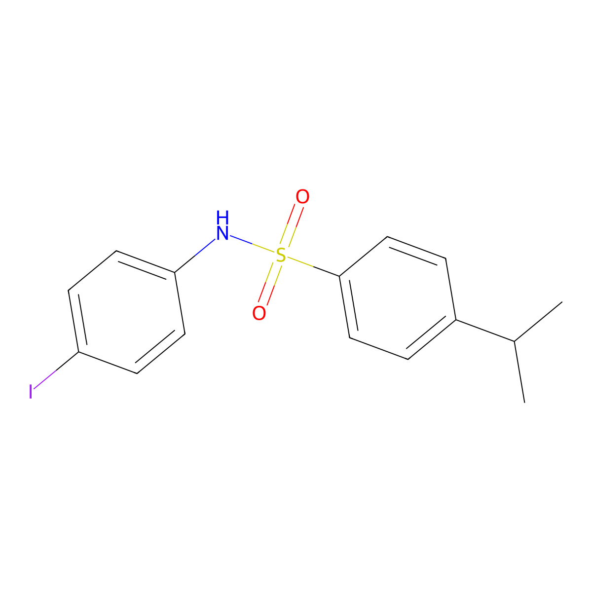 N-(4-iodophenyl)-4-propan-2-ylbenzenesulfonamide molecular structure, CAS 670255-57-9
