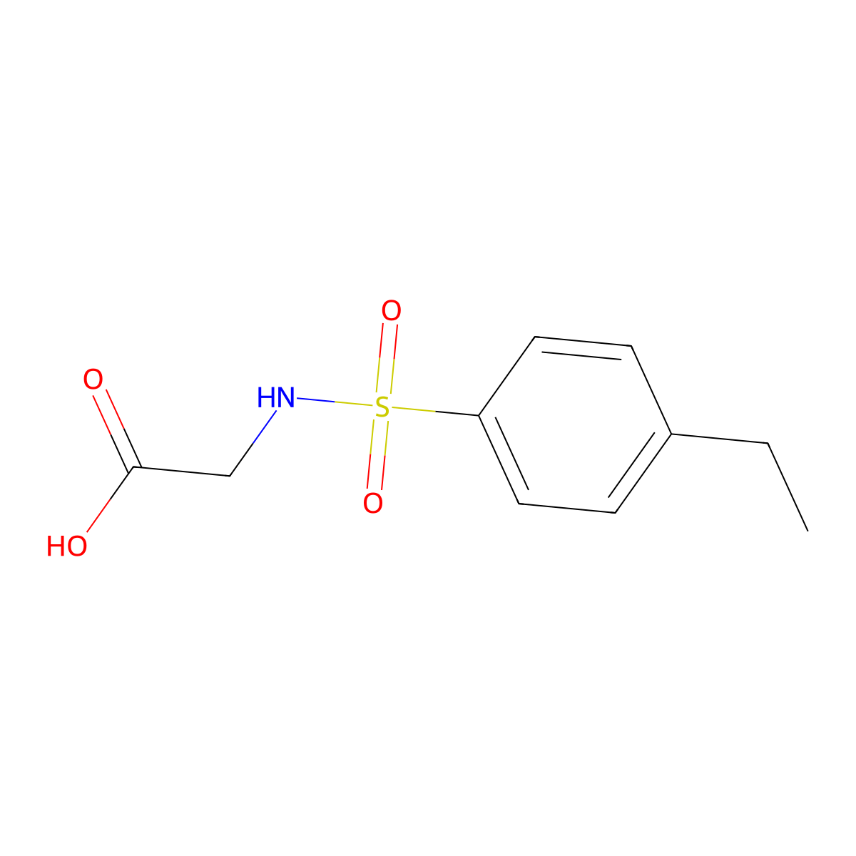 N-[(4-Ethylphenyl)sulfonyl]glycine molecular structure, CAS 670255-99-9