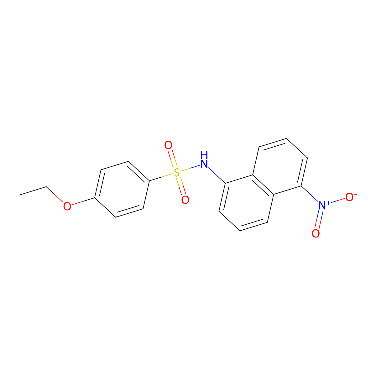 4-ethoxy-N-(5-nitronaphthalen-1-yl)benzenesulfonamide molecular structure, CAS 670258-77-2