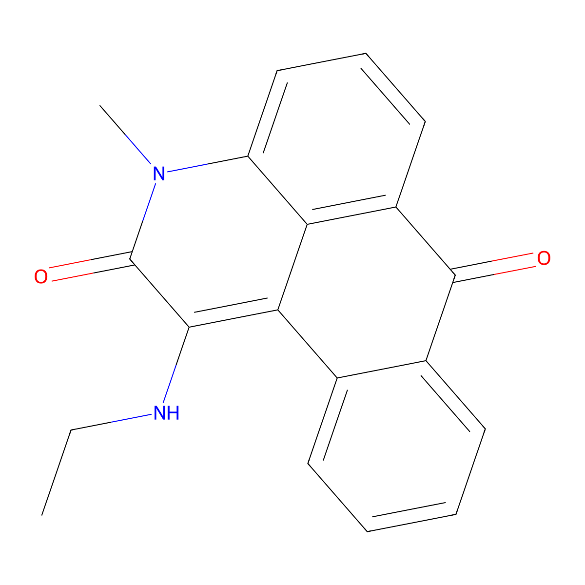 1-(ethylamino)-3-methyl-3H-naphtho[1,2,3-de]quinoline-2,7-dione molecular structure, CAS 670259-01-5