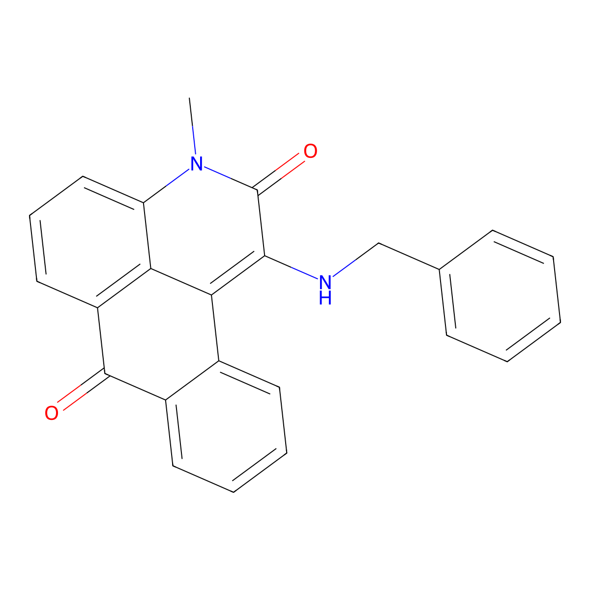 1-(benzylamino)-3-methyl-3H-naphtho[1,2,3-de]quinoline-2,7-dione molecular structure, CAS 670259-04-8