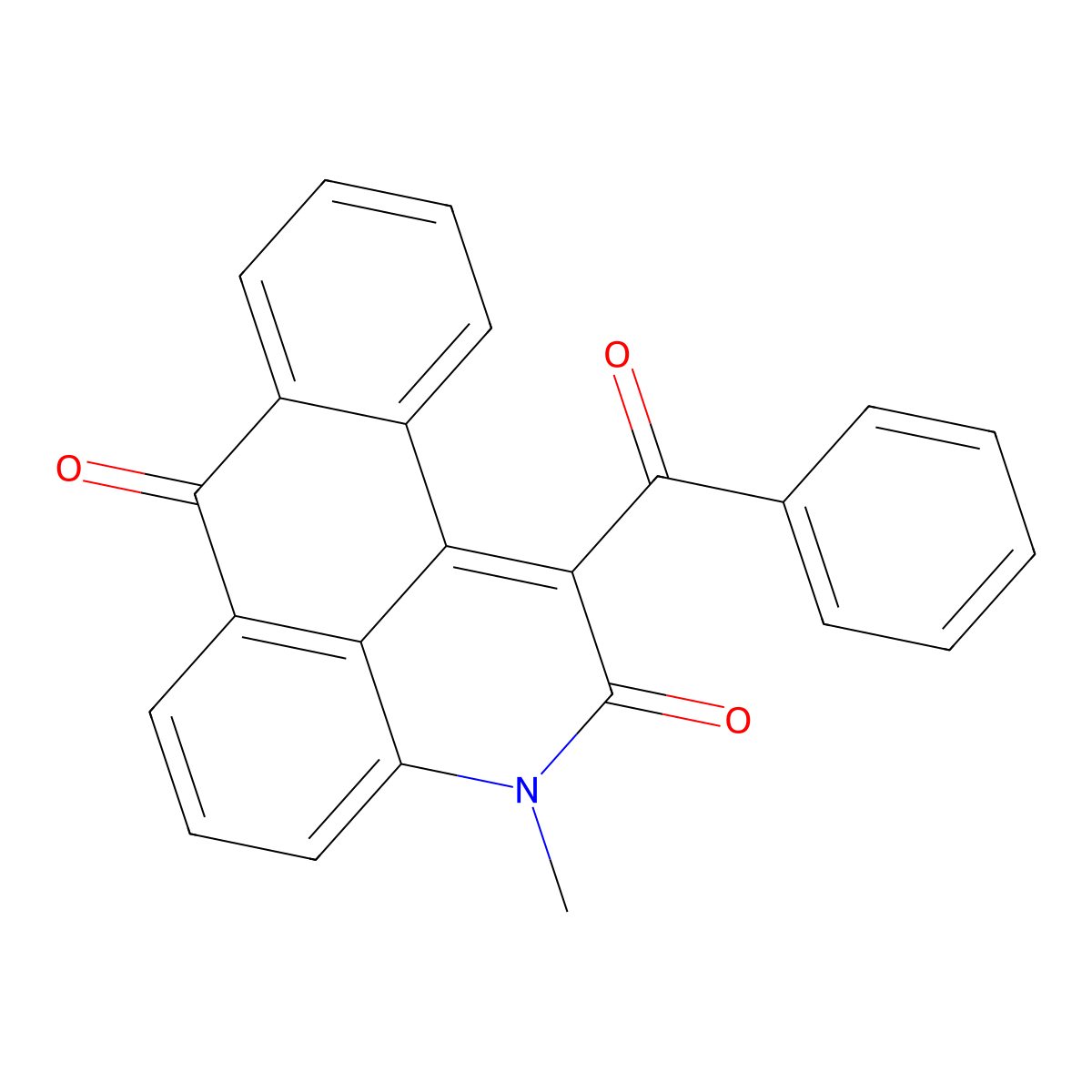 1-benzoyl-3-methyl-2H-naphtho[1,2,3-de]quinoline-2,7(3H)-dione molecular structure, CAS 670259-07-1