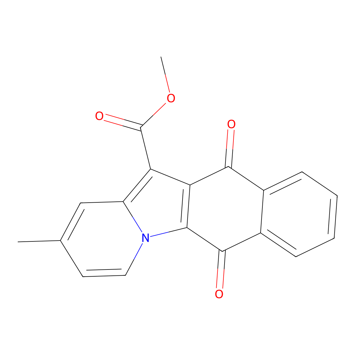 Methyl 2-methyl-6,11-dioxonaphtho[2,3-b]indolizine-12-carboxylate molecular structure, CAS 670259-43-5