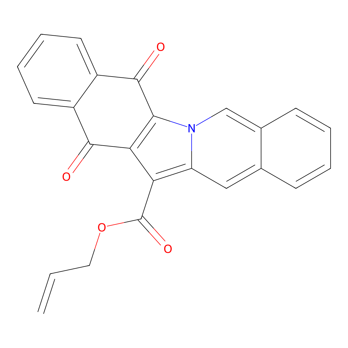 Allyl 5,14-dioxo-5,14-dihydrobenzo[5,6]indolo[1,2-b]isoquinoline-13-carboxylate molecular structure, CAS 670259-48-0