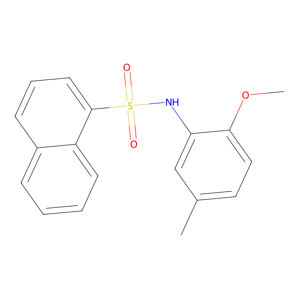 N-(2-methoxy-5-methylphenyl)-1-naphthalenesulfonamide molecular structure, CAS 670259-57-1