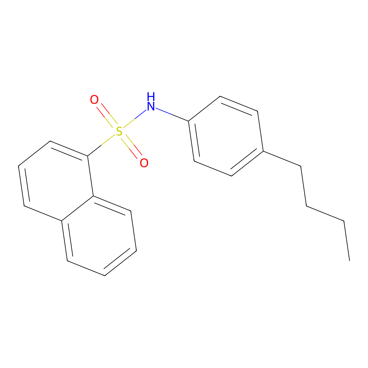 N-(4-butylphenyl)-1-naphthalenesulfonamide molecular structure, CAS 670259-62-8