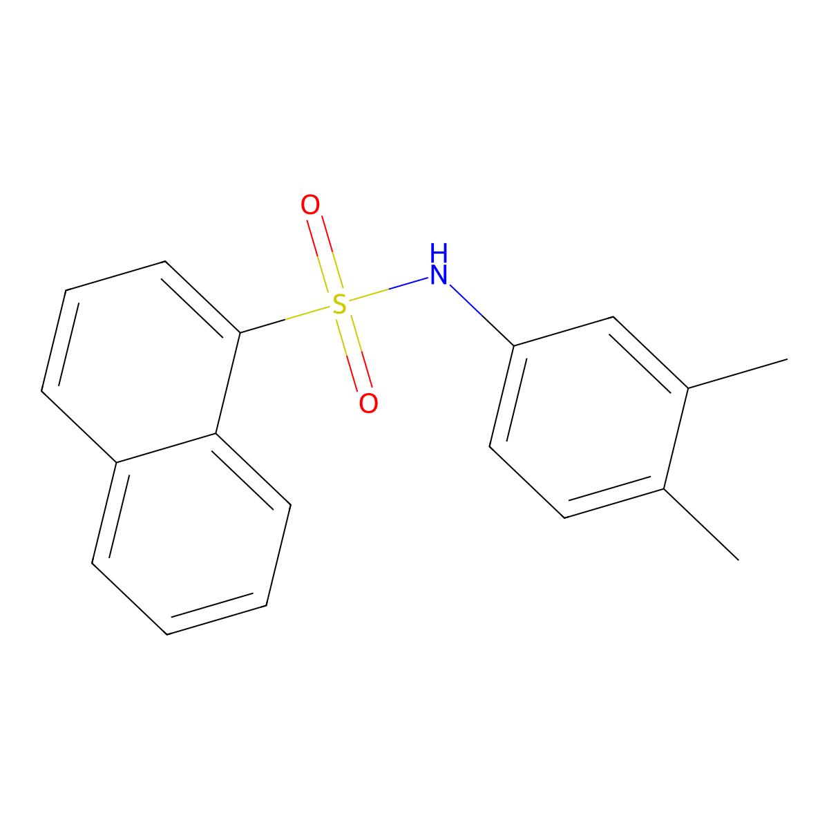 N-(3,4-dimethylphenyl)-1-naphthalenesulfonamide molecular structure, CAS 670259-76-4