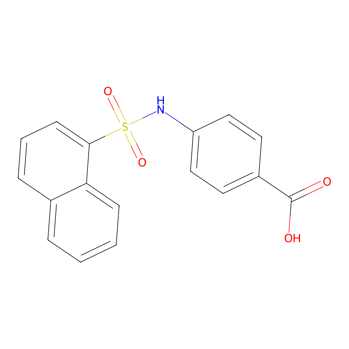 4-[(1-Naphthylsulfonyl)amino]benzoic acid molecular structure, CAS 670259-89-9