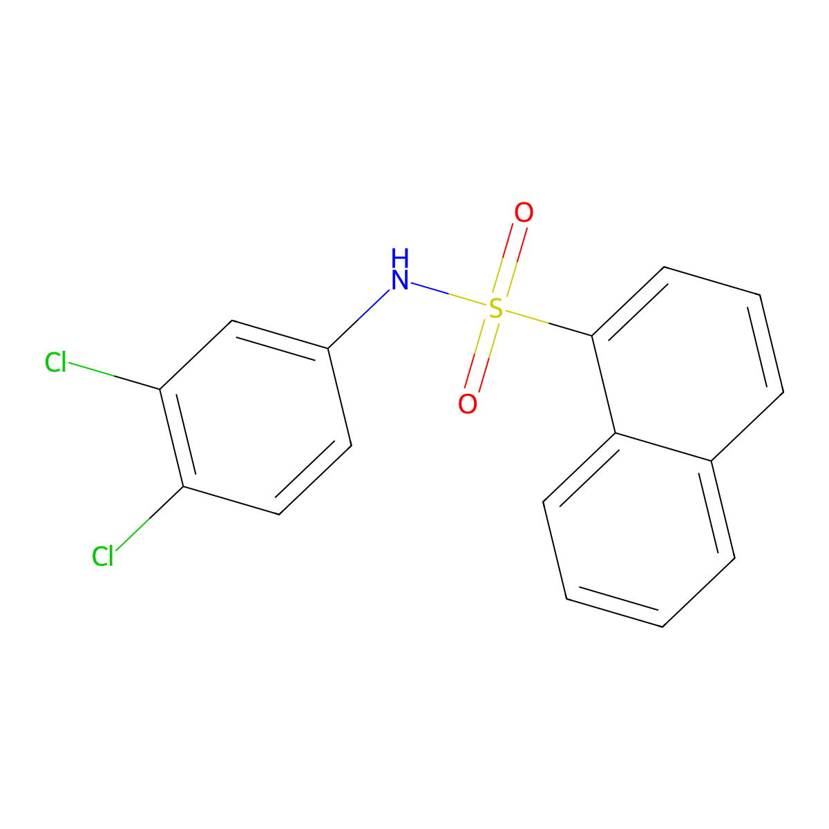 N-(3,4-dichlorophenyl)naphthalene-1-sulfonamide molecular structure, CAS 670259-90-2