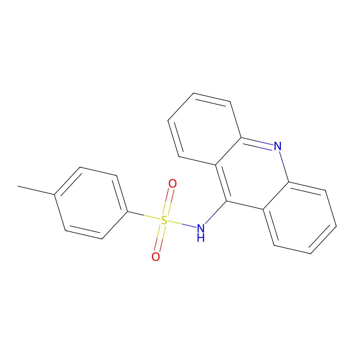 N-(acridin-9-yl)-4-methylbenzenesulfonamide molecular structure, CAS 670266-38-3