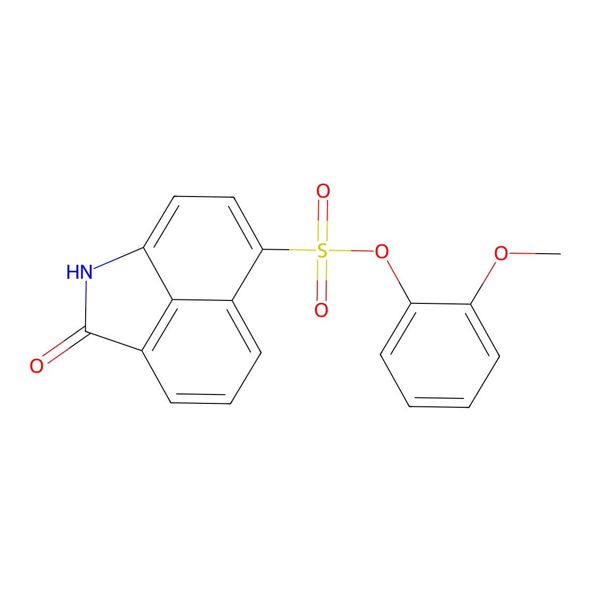 2-Methoxyphenyl 2-oxo-1,2-dihydrobenzo[cd]indole-6-sulfonate molecular structure, CAS 670266-39-4