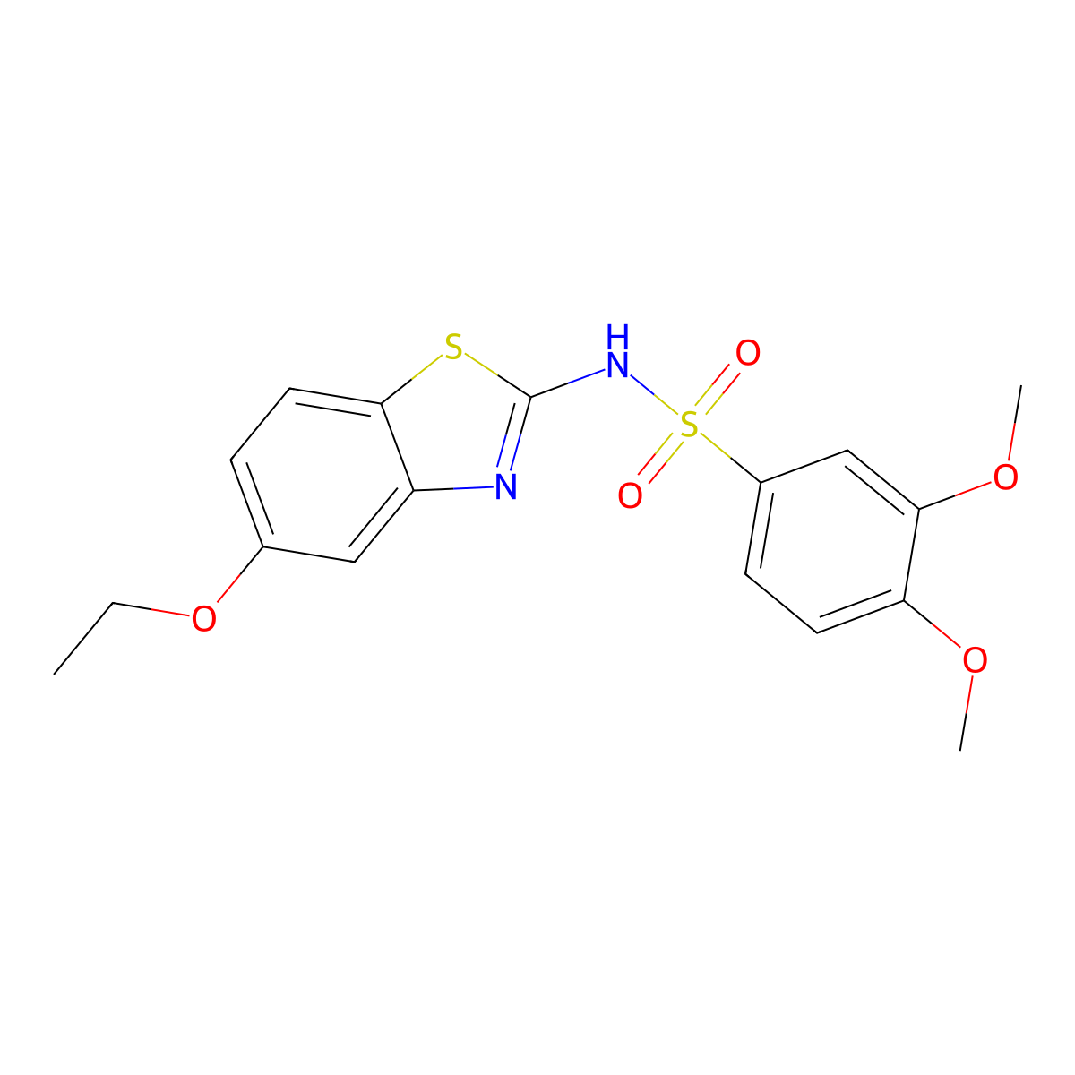 N-(5-ethoxy-1,3-benzothiazol-2-yl)-3,4-dimethoxybenzenesulfonamide molecular structure, CAS 670266-40-7