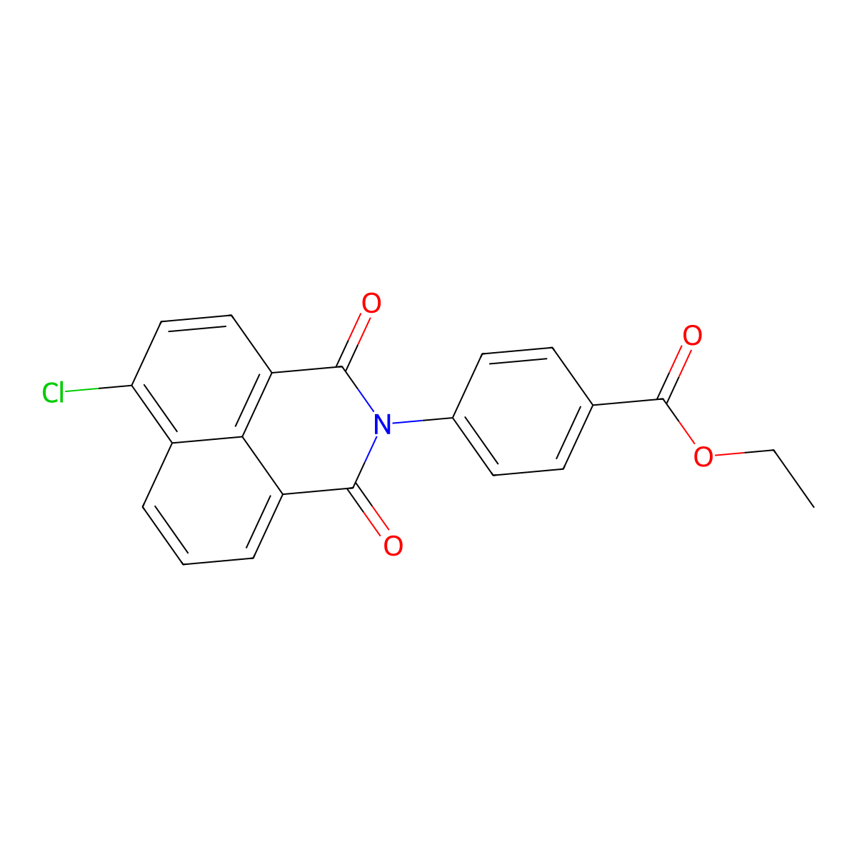 Ethyl 4-(6-chloro-1,3-dioxobenzo[de]isoquinolin-2-yl)benzoate molecular structure, CAS 670267-09-1