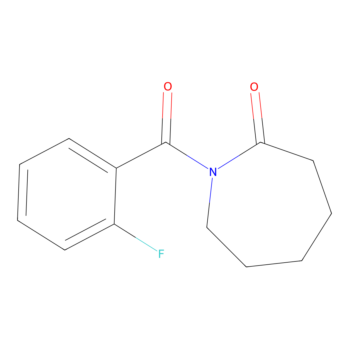 1-(2-Fluorobenzoyl)azepan-2-one molecular structure, CAS 670268-48-1