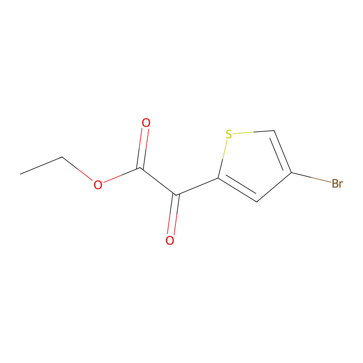 Ethyl 2-(4-bromothiophen-2-yl)-2-oxoacetate molecular structure, CAS 67027-92-3