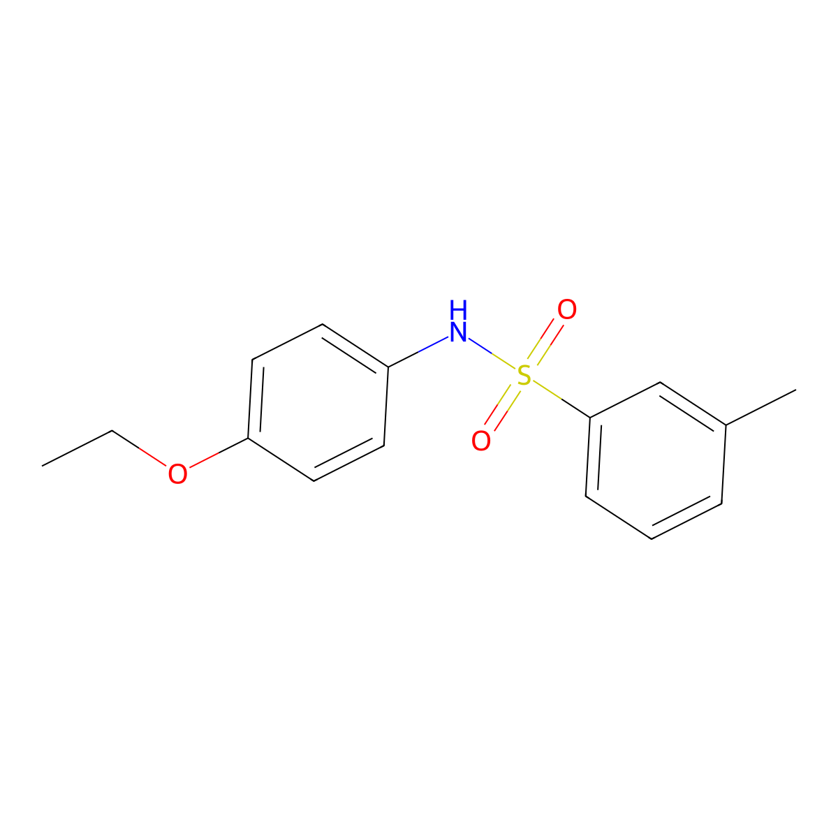 N-(4-ethoxyphenyl)-3-methylbenzenesulfonamide molecular structure, CAS 670271-44-0