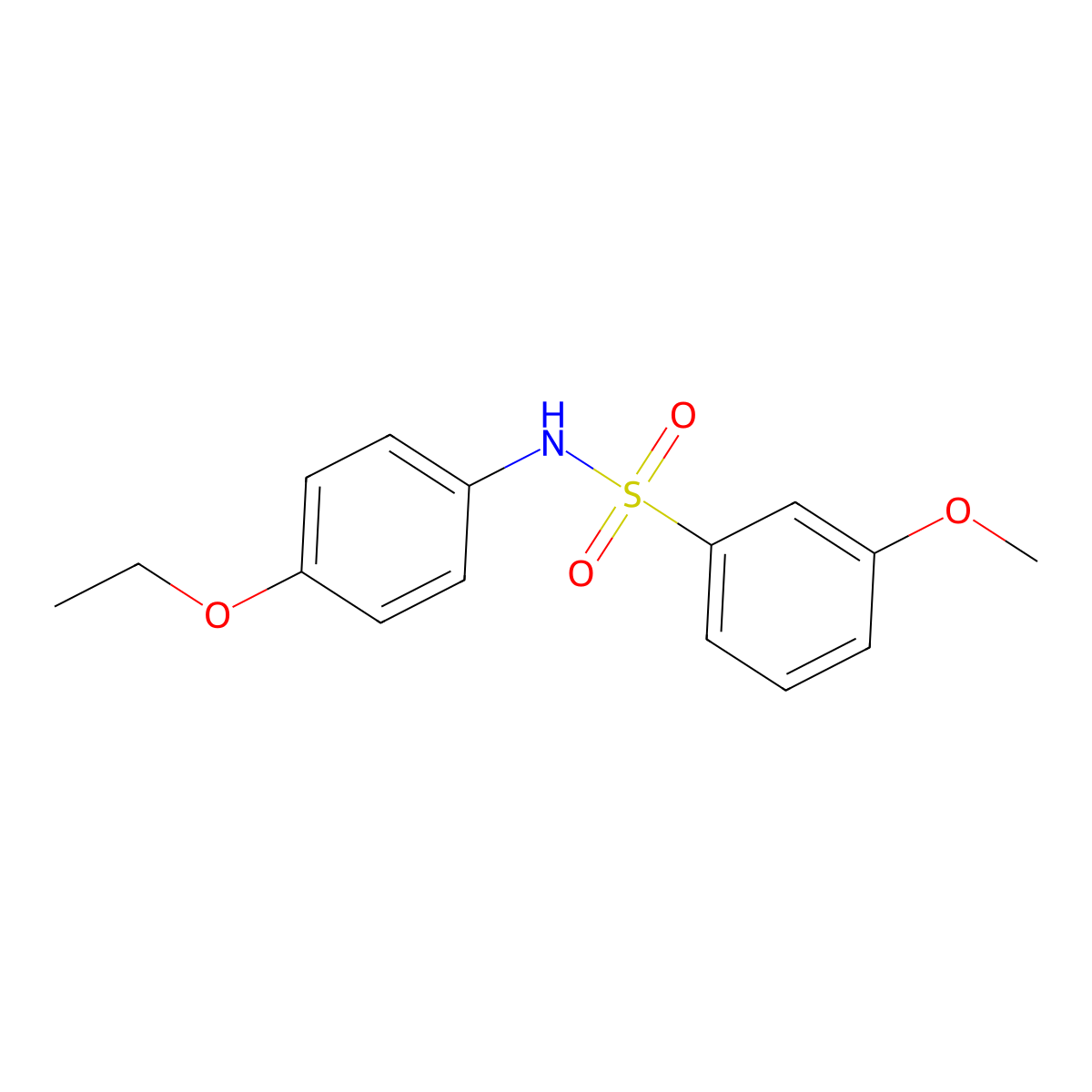 N-(4-ethoxyphenyl)-3-methoxybenzenesulfonamide molecular structure, CAS 670271-45-1