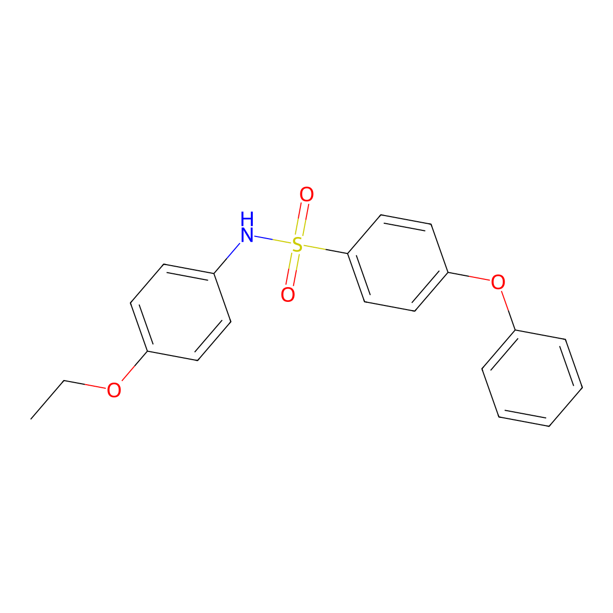 N-(4-ethoxyphenyl)-4-phenoxybenzenesulfonamide molecular structure, CAS 670271-46-2