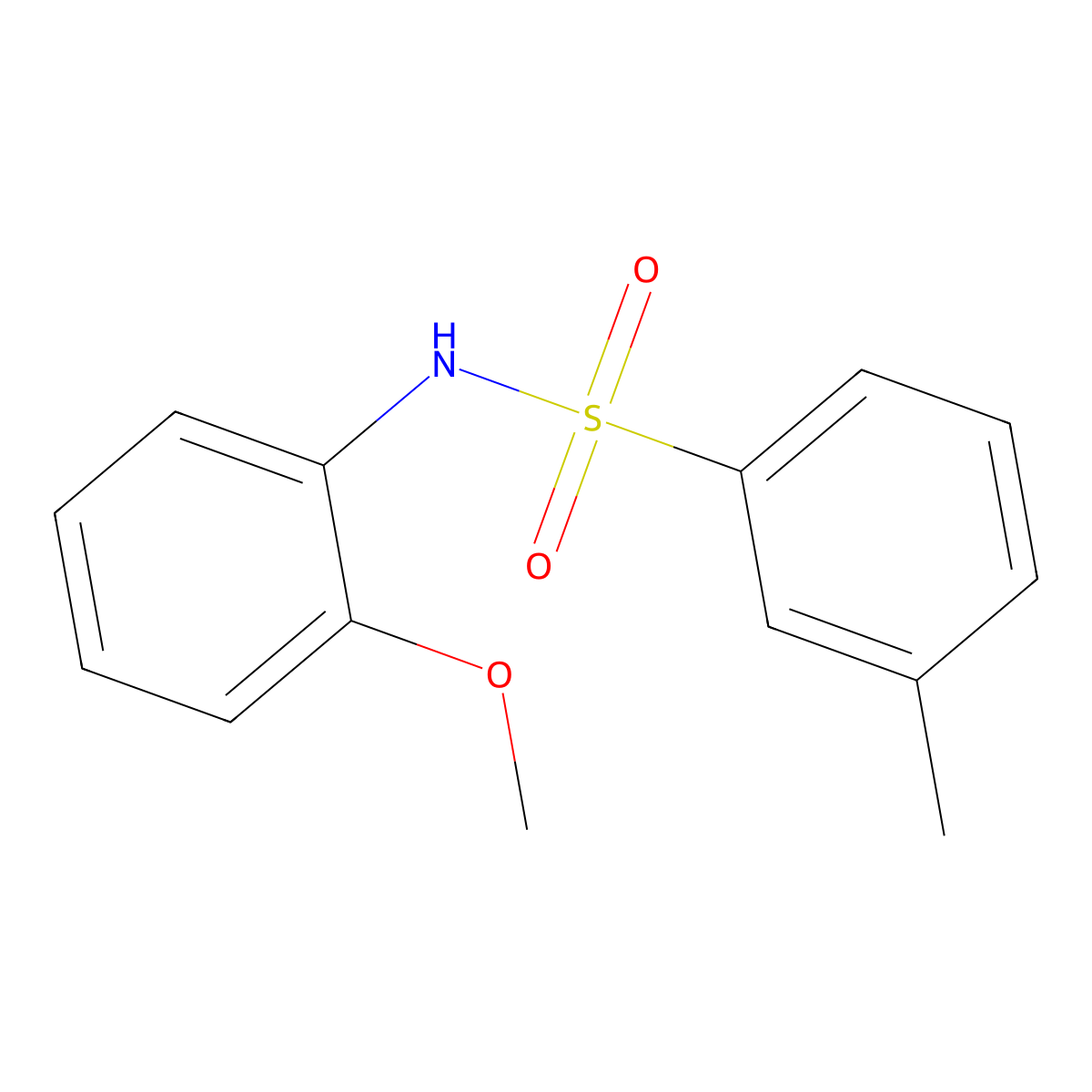 N-(2-methoxyphenyl)-3-methylbenzenesulfonamide molecular structure, CAS 670271-56-4