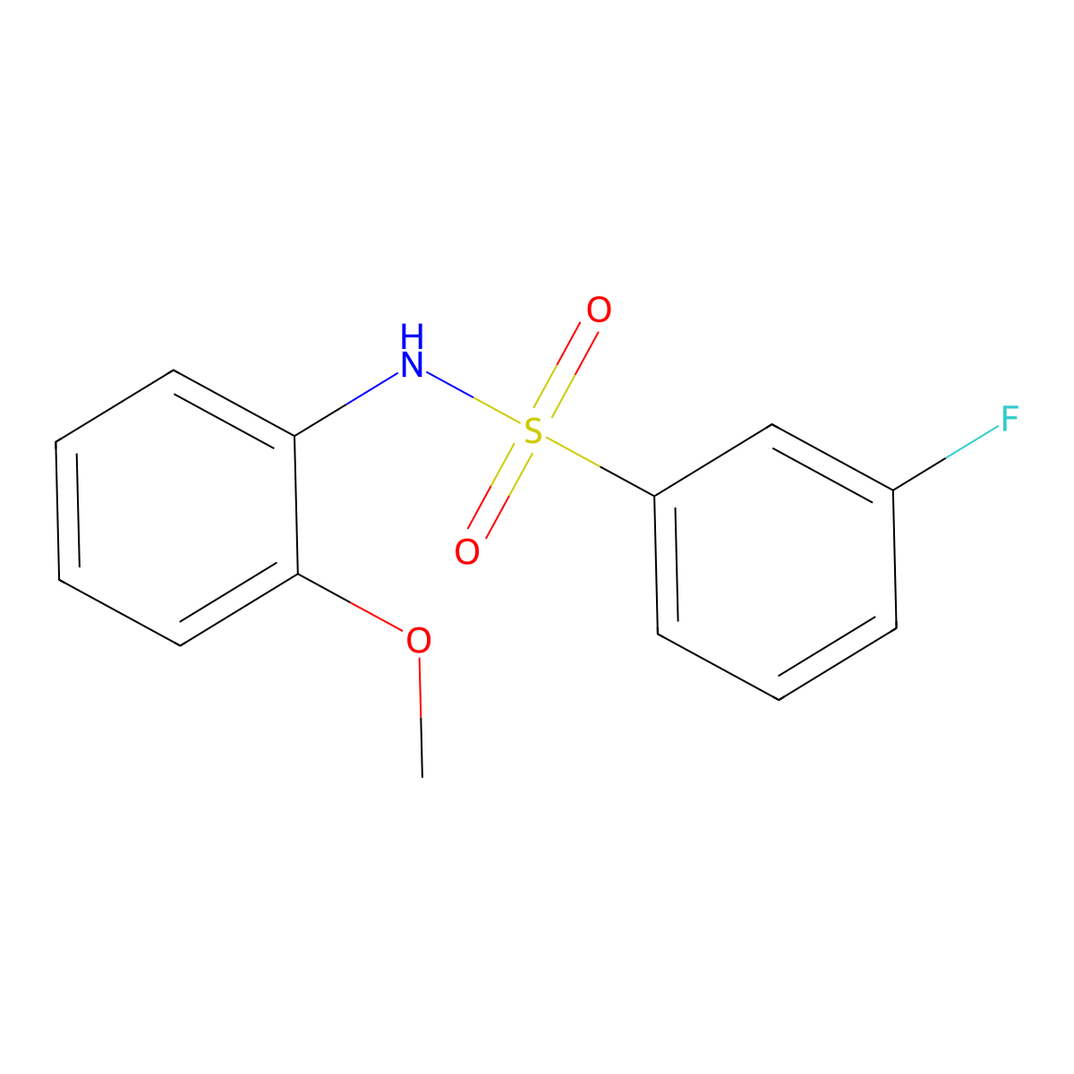 3-fluoro-N-(2-methoxyphenyl)benzenesulfonamide molecular structure, CAS 670271-58-6