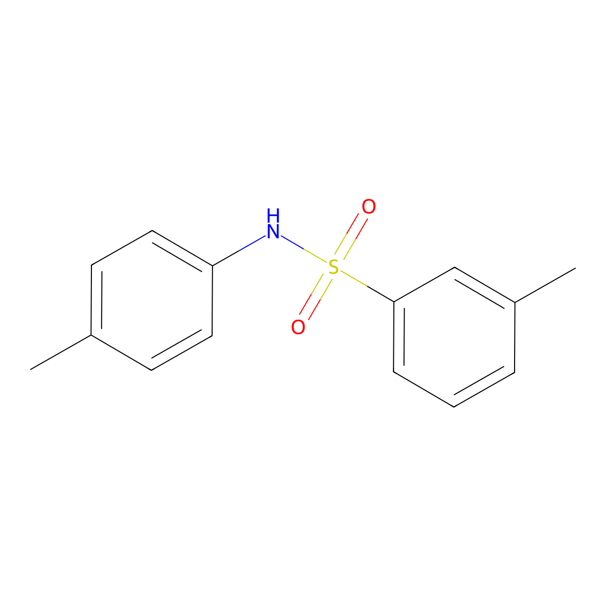 3-methyl-N-(4-methylphenyl)benzenesulfonamide molecular structure, CAS 670271-60-0