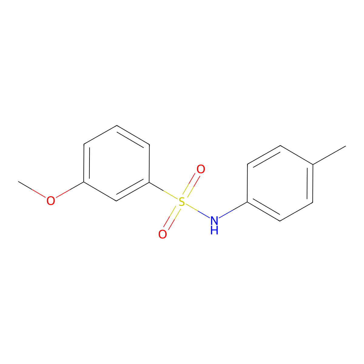 3-methoxy-N-(p-tolyl)benzenesulfonamide molecular structure, CAS 670271-61-1