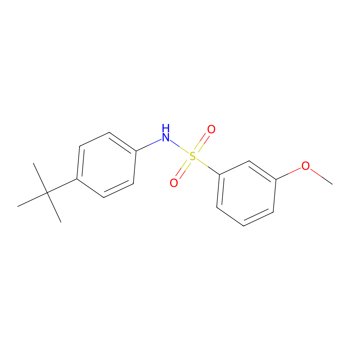 N-(4-tert-butylphenyl)-3-methoxybenzenesulfonamide molecular structure, CAS 670271-64-4